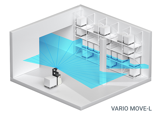 Der autonome Hochhubtransportroboter VARIO MOVE-L hat Ihr Lager fest im Blick. Das fahrerlose Transportsystem von ek robotics scannt die Umgebung für reibungslose und fehlerfreie Intralogistik.
