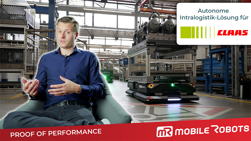 mR MOBILE ROBOTS Proof of Performance mit Robotize GoPal bei CLAAS Industrietechnik